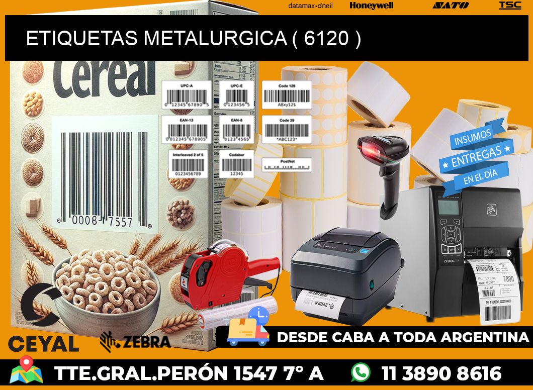 ETIQUETAS METALURGICA ( 6120 )