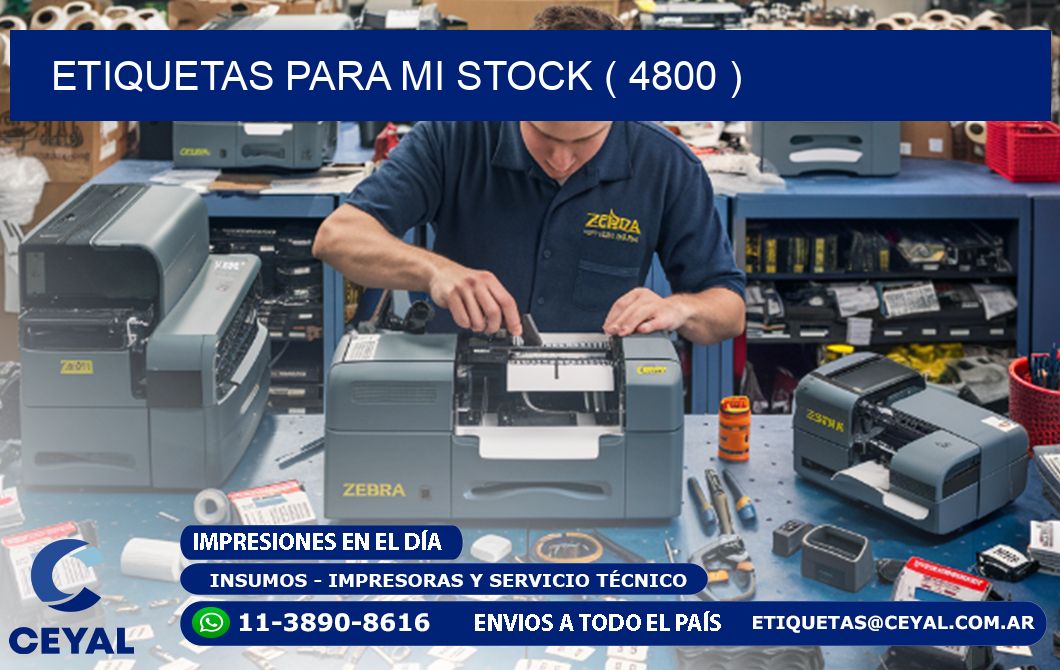 ETIQUETAS PARA MI STOCK ( 4800 )