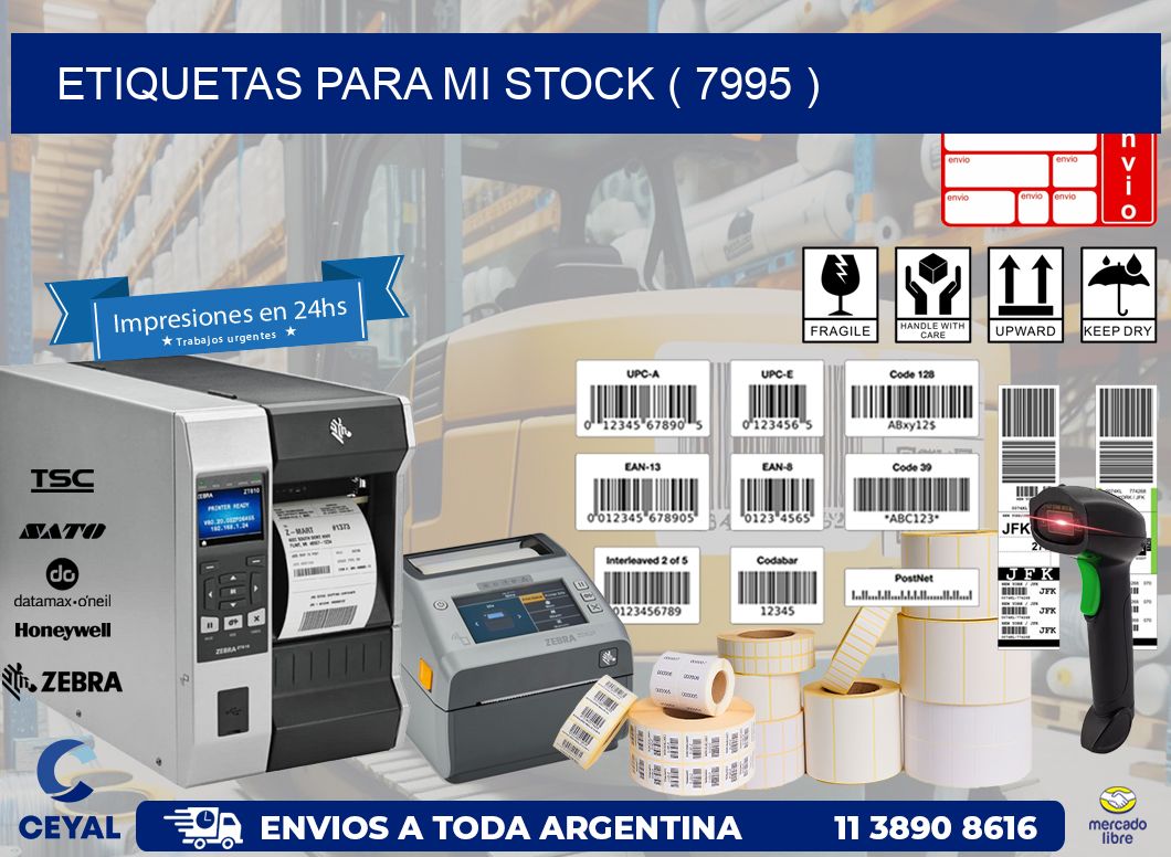 ETIQUETAS PARA MI STOCK ( 7995 )