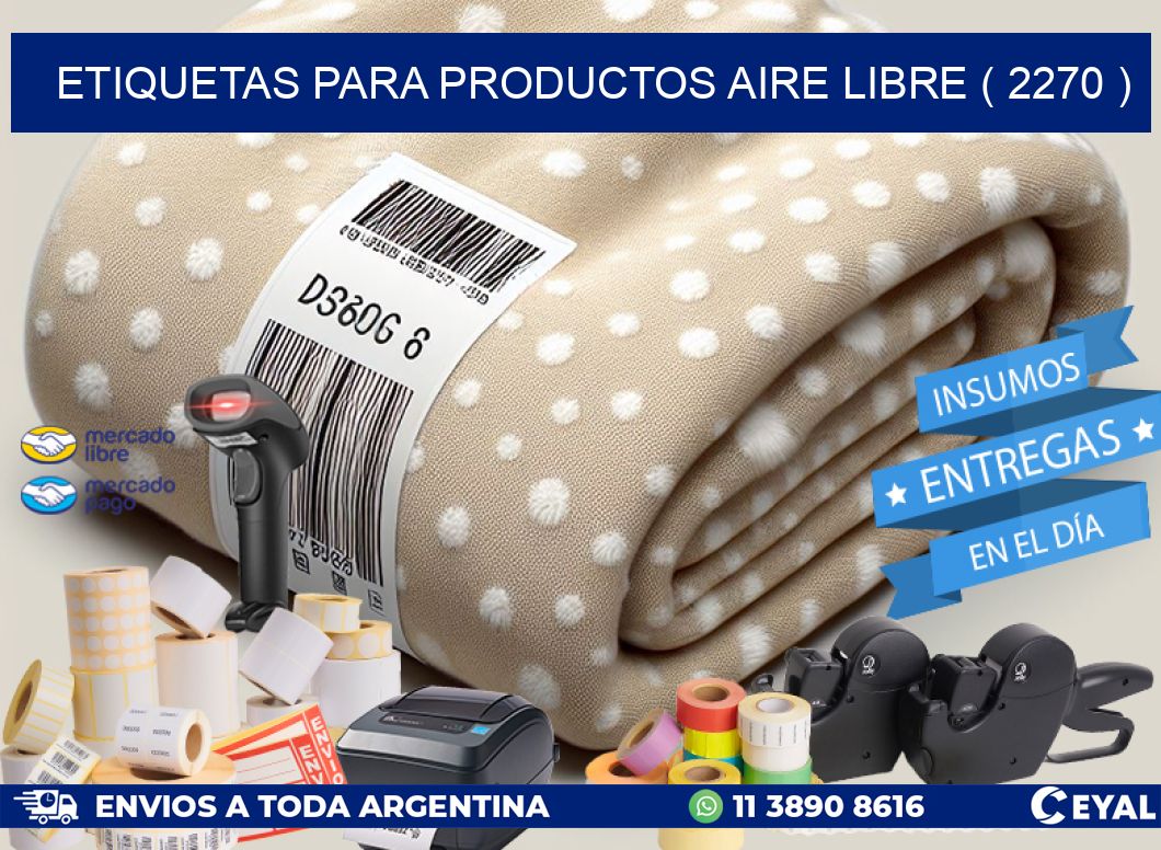 ETIQUETAS PARA PRODUCTOS AIRE LIBRE ( 2270 )