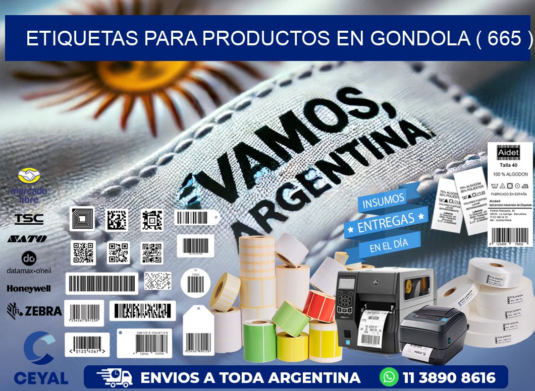 ETIQUETAS PARA PRODUCTOS EN GONDOLA ( 665 )