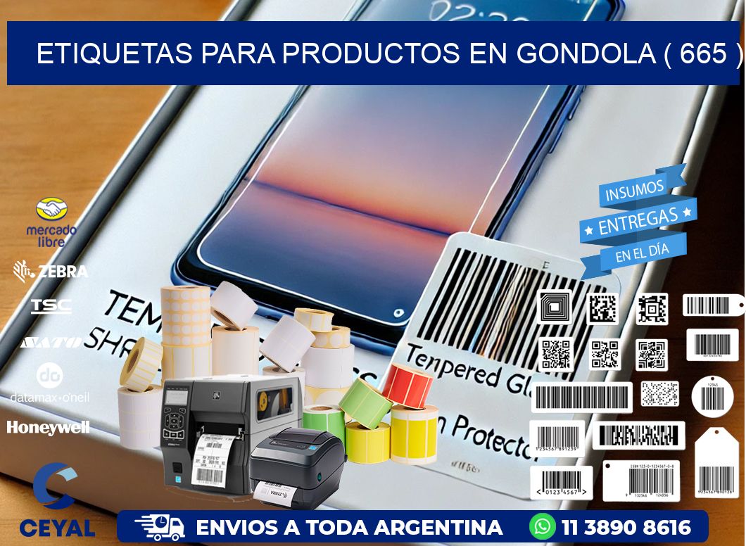 ETIQUETAS PARA PRODUCTOS EN GONDOLA ( 665 )