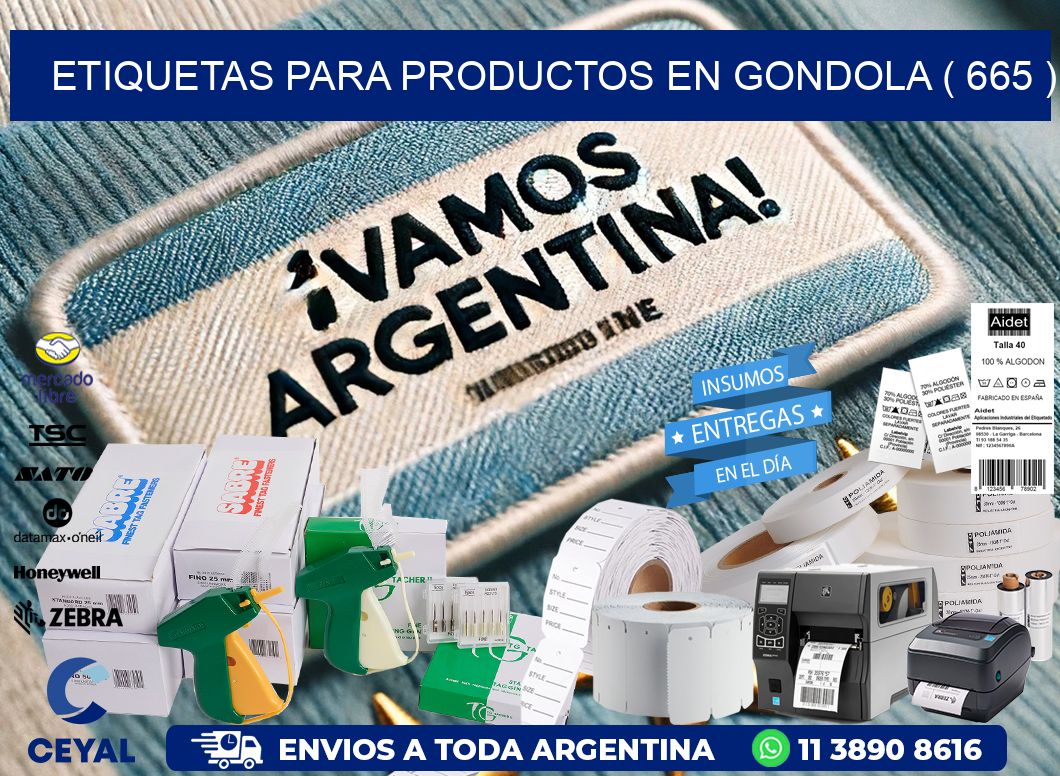 ETIQUETAS PARA PRODUCTOS EN GONDOLA ( 665 )