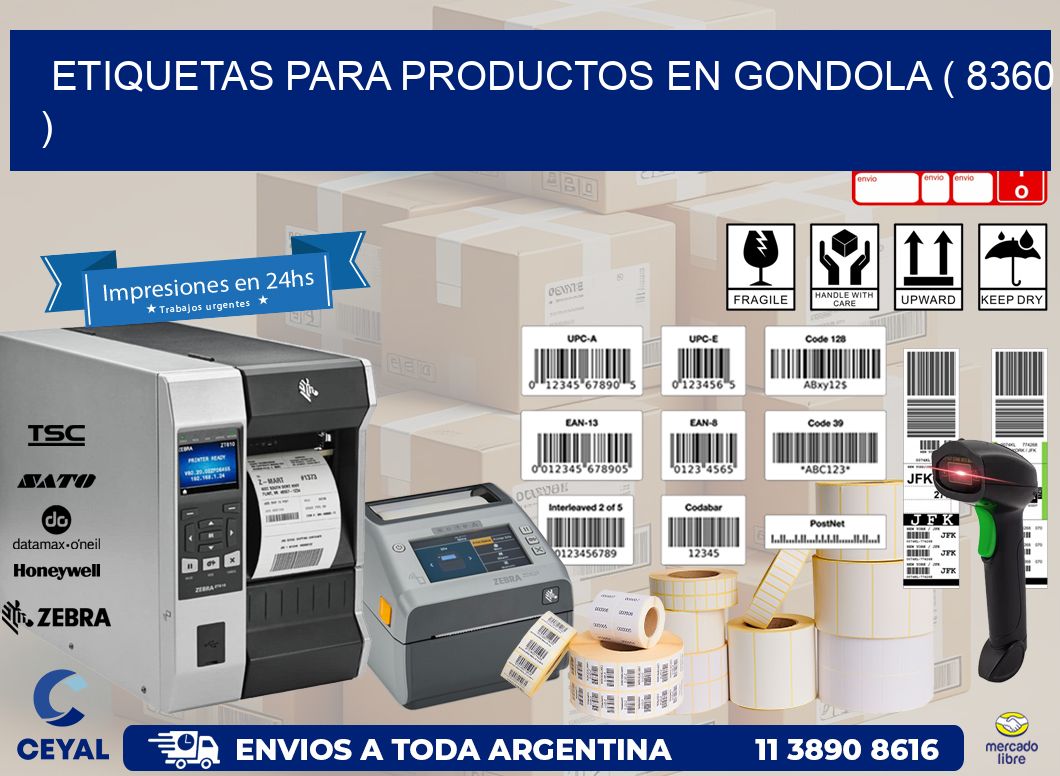 ETIQUETAS PARA PRODUCTOS EN GONDOLA ( 8360 )