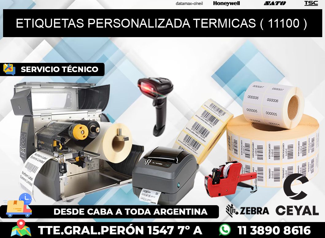 ETIQUETAS PERSONALIZADA TERMICAS ( 11100 )