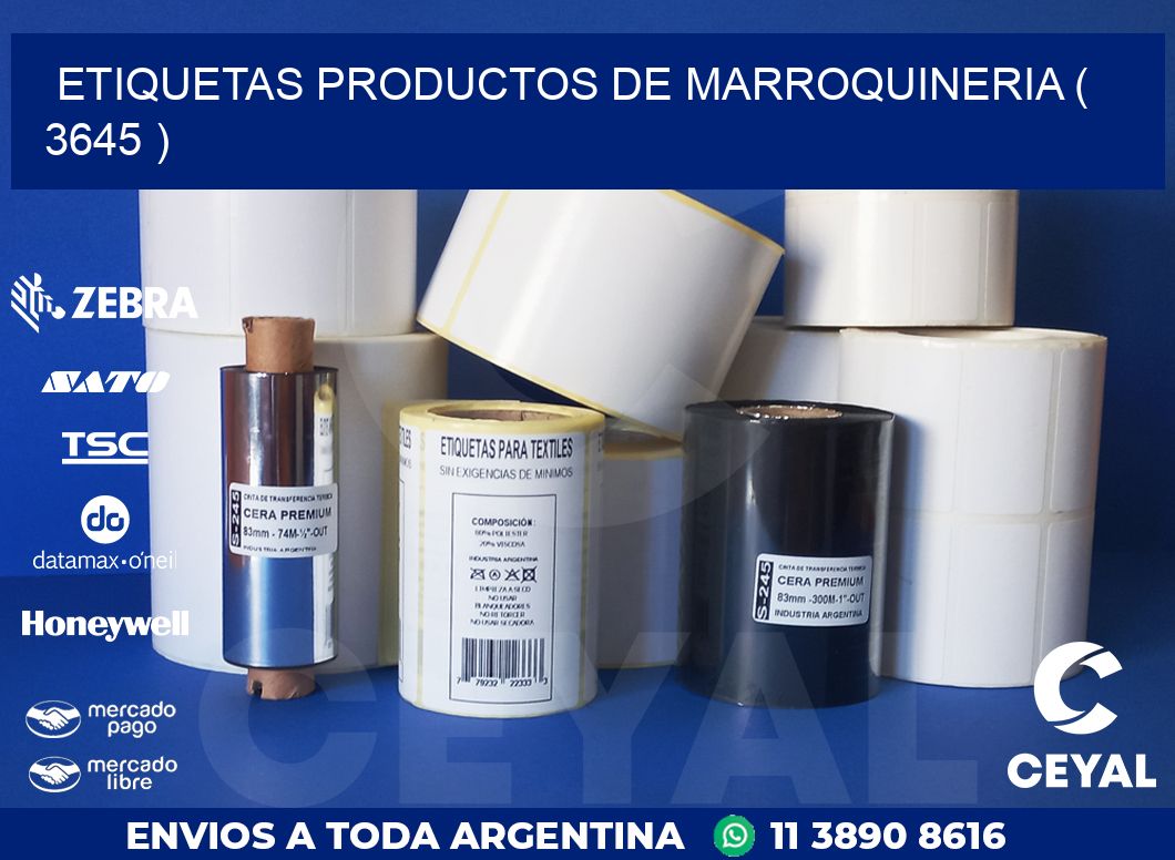 ETIQUETAS PRODUCTOS DE MARROQUINERIA ( 3645 )