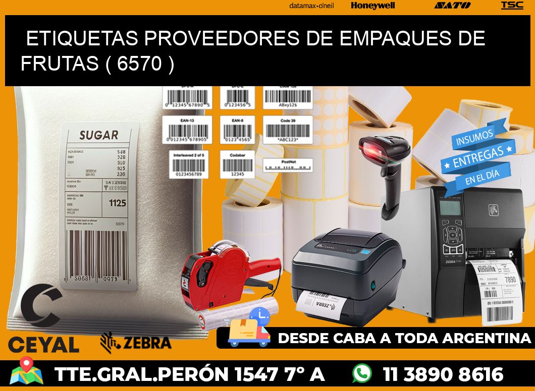 ETIQUETAS PROVEEDORES DE EMPAQUES DE FRUTAS ( 6570 )