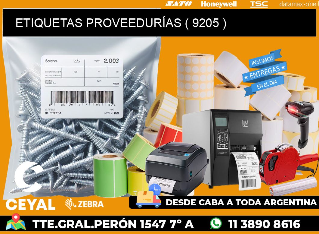 ETIQUETAS PROVEEDURÍAS ( 9205 )