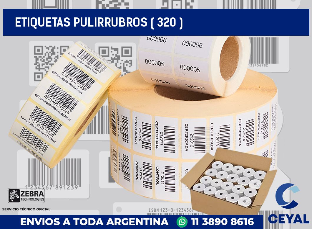 ETIQUETAS PULIRRUBROS ( 320 )