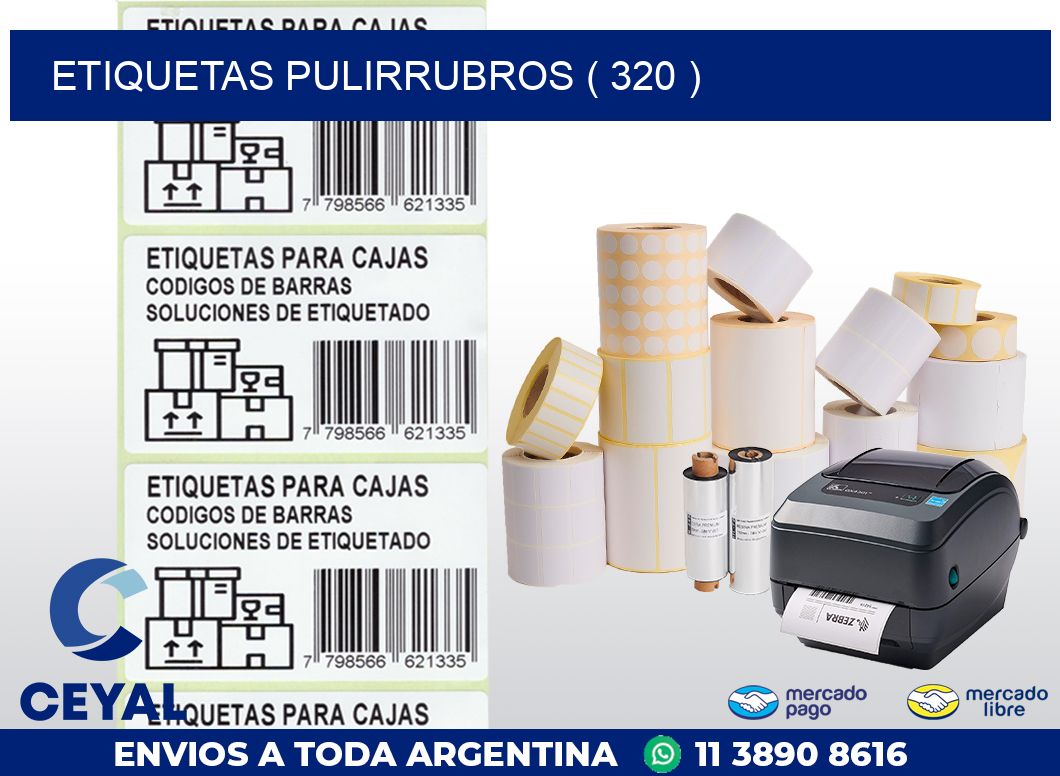 ETIQUETAS PULIRRUBROS ( 320 )