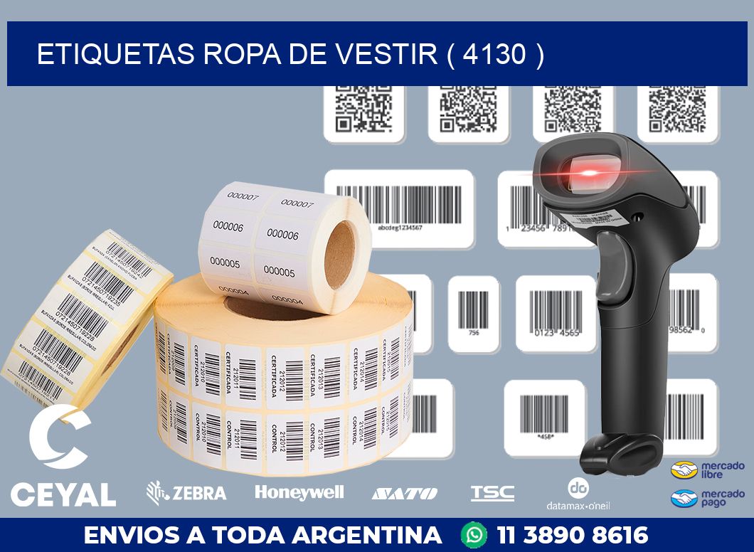 ETIQUETAS ROPA DE VESTIR ( 4130 )