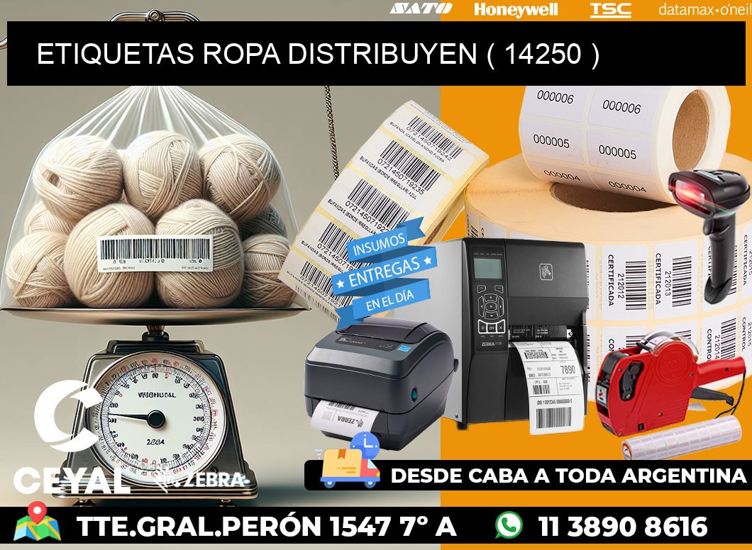 ETIQUETAS ROPA DISTRIBUYEN ( 14250 )