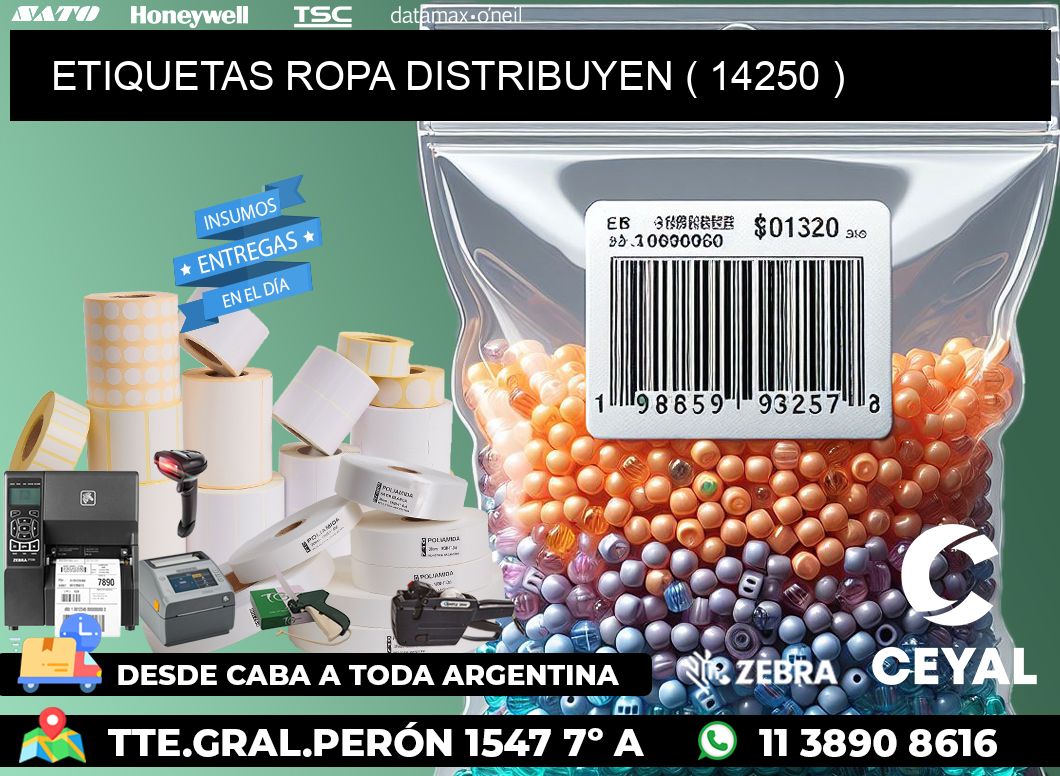 ETIQUETAS ROPA DISTRIBUYEN ( 14250 )