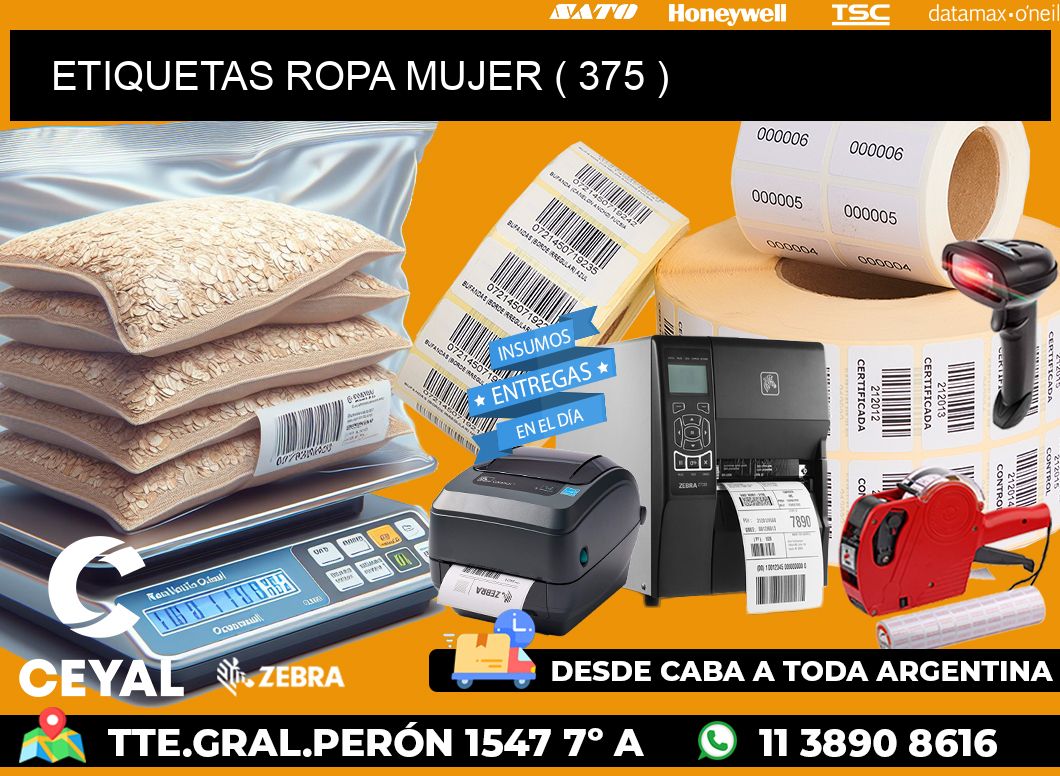 ETIQUETAS ROPA MUJER ( 375 )