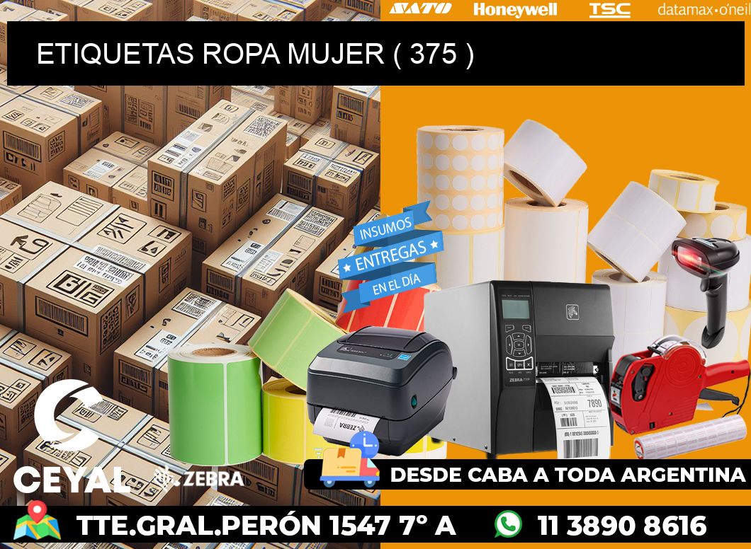 ETIQUETAS ROPA MUJER ( 375 )