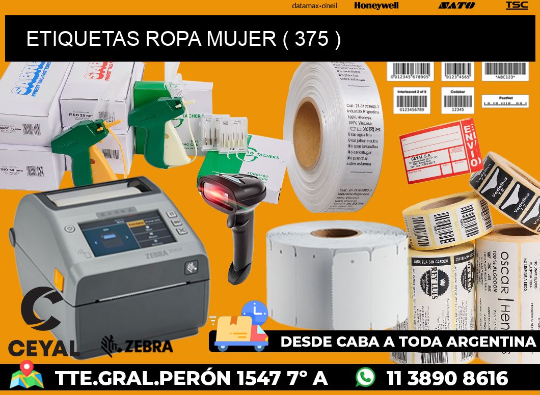 ETIQUETAS ROPA MUJER ( 375 )