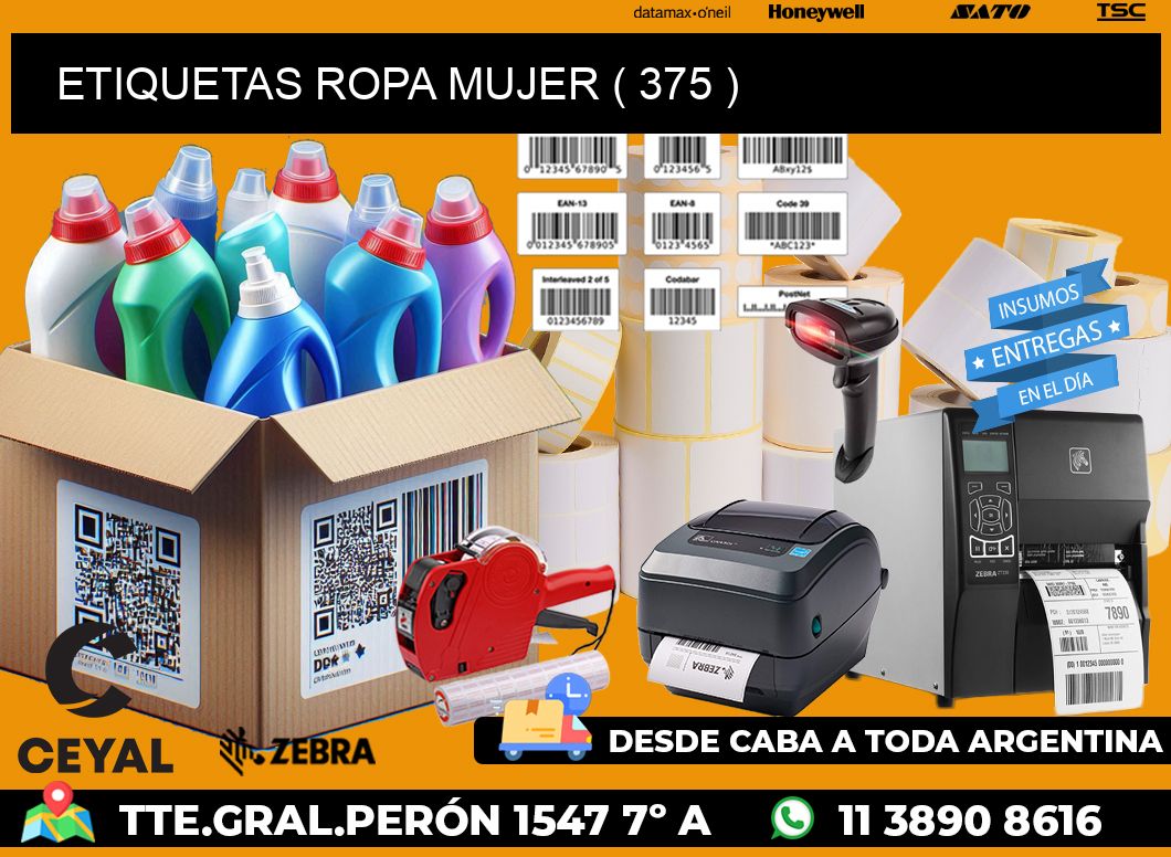 ETIQUETAS ROPA MUJER ( 375 )