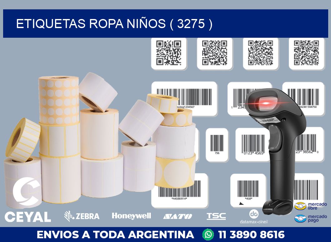 ETIQUETAS ROPA NIÑOS ( 3275 )