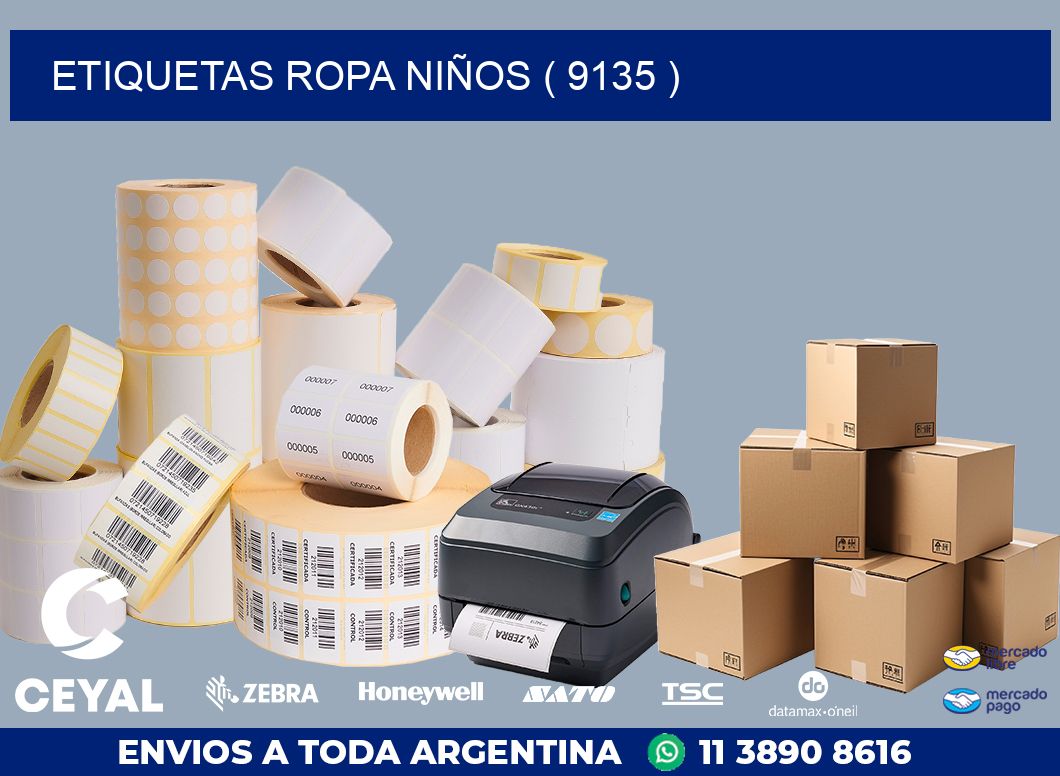 ETIQUETAS ROPA NIÑOS ( 9135 )