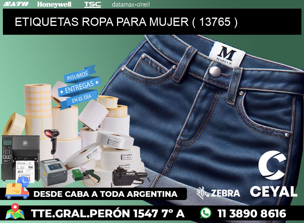 ETIQUETAS ROPA PARA MUJER ( 13765 )