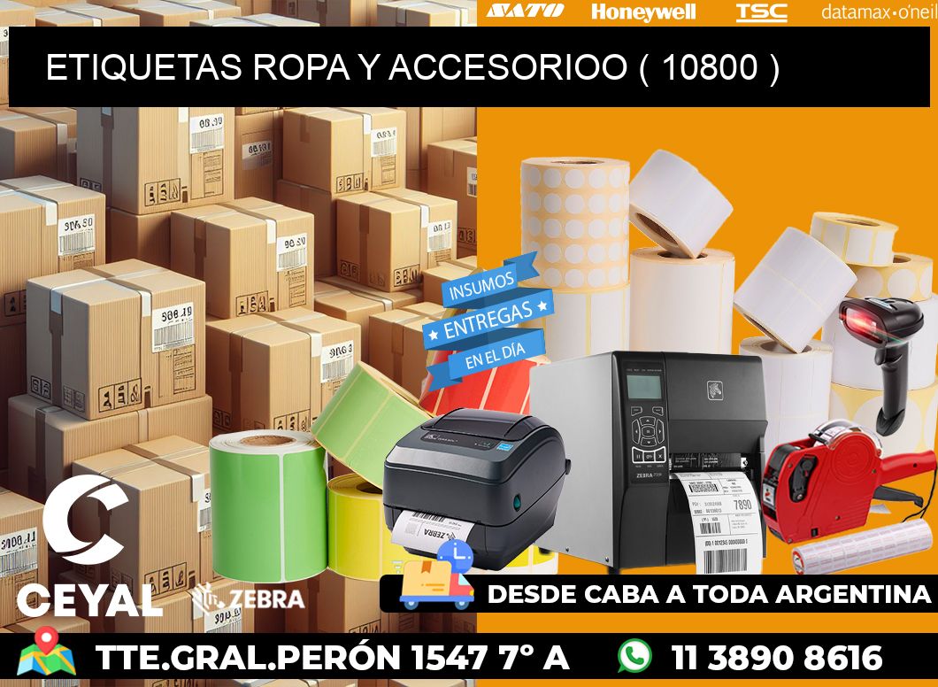 ETIQUETAS ROPA Y ACCESORIOO ( 10800 )