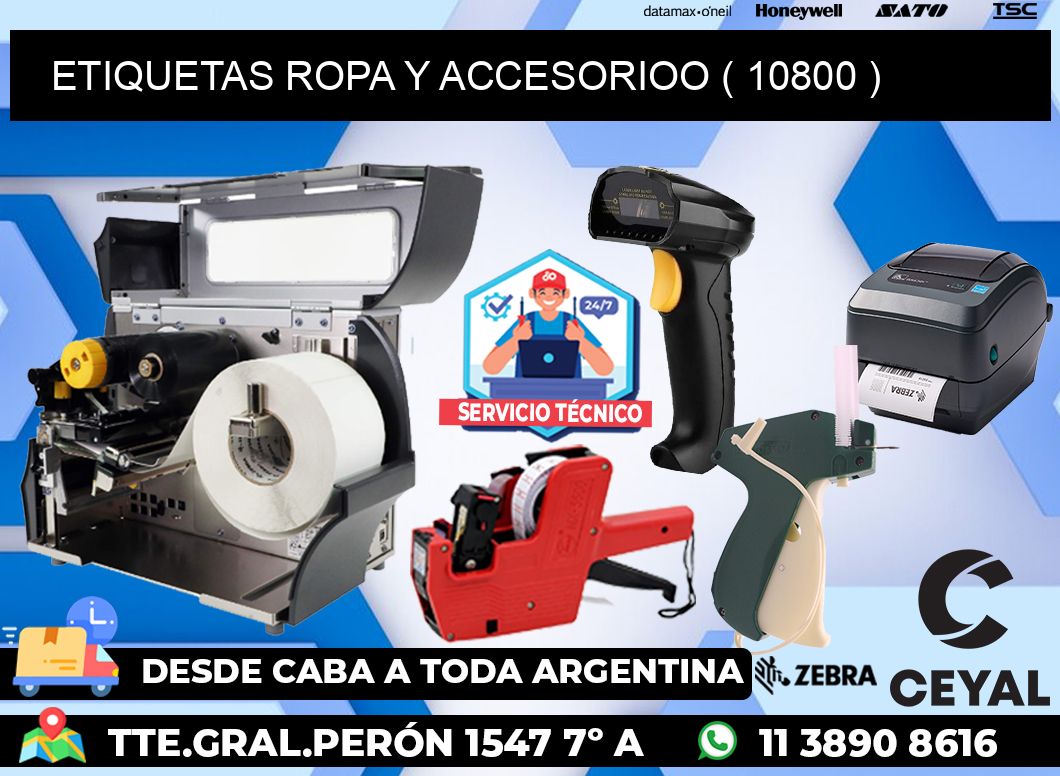 ETIQUETAS ROPA Y ACCESORIOO ( 10800 )