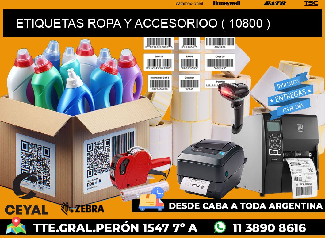 ETIQUETAS ROPA Y ACCESORIOO ( 10800 )