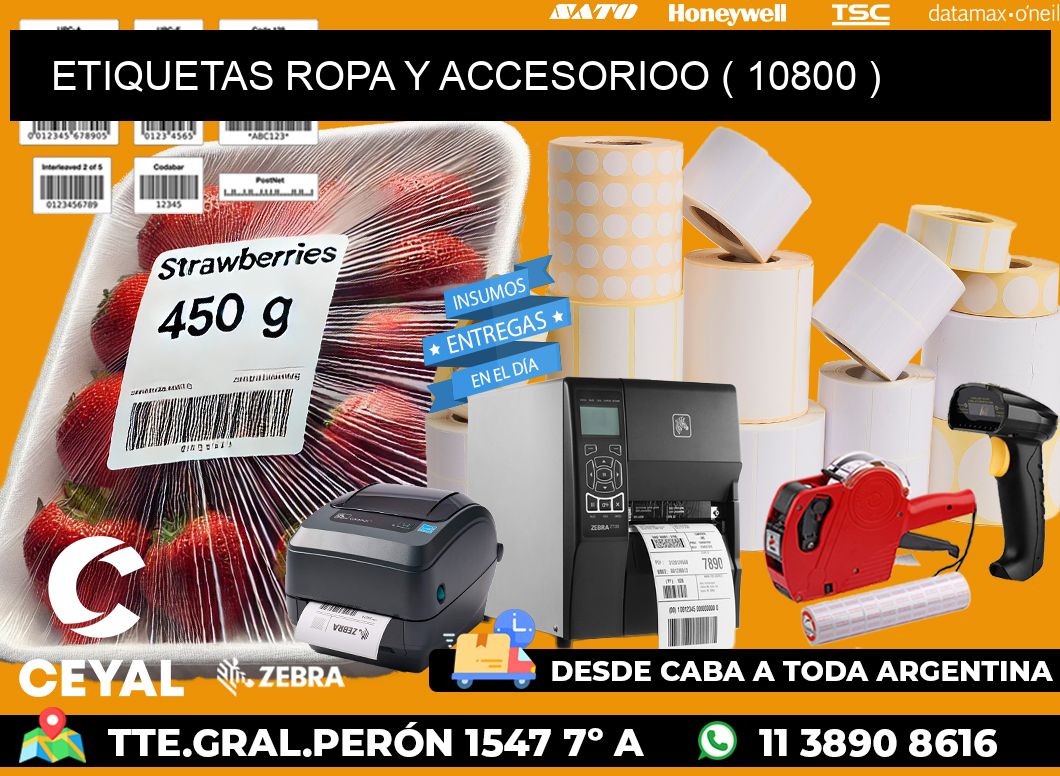 ETIQUETAS ROPA Y ACCESORIOO ( 10800 )