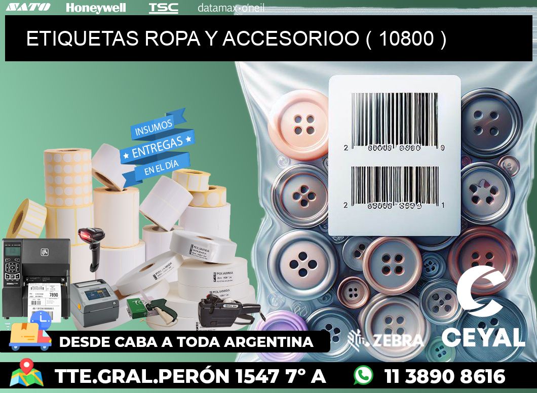 ETIQUETAS ROPA Y ACCESORIOO ( 10800 )