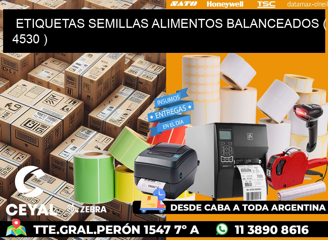 ETIQUETAS SEMILLAS ALIMENTOS BALANCEADOS ( 4530 )