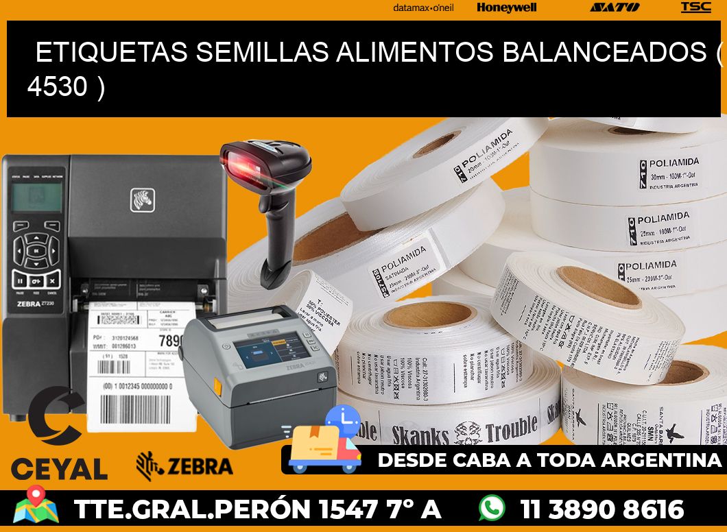 ETIQUETAS SEMILLAS ALIMENTOS BALANCEADOS ( 4530 )