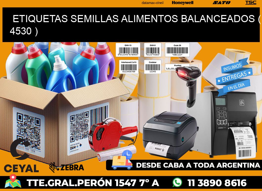 ETIQUETAS SEMILLAS ALIMENTOS BALANCEADOS ( 4530 )