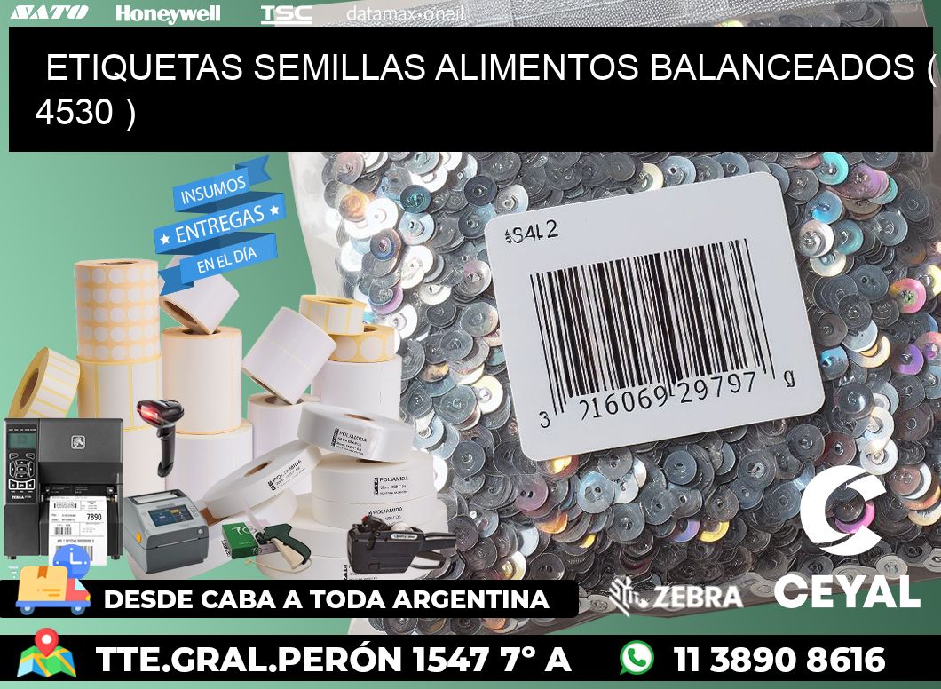 ETIQUETAS SEMILLAS ALIMENTOS BALANCEADOS ( 4530 )