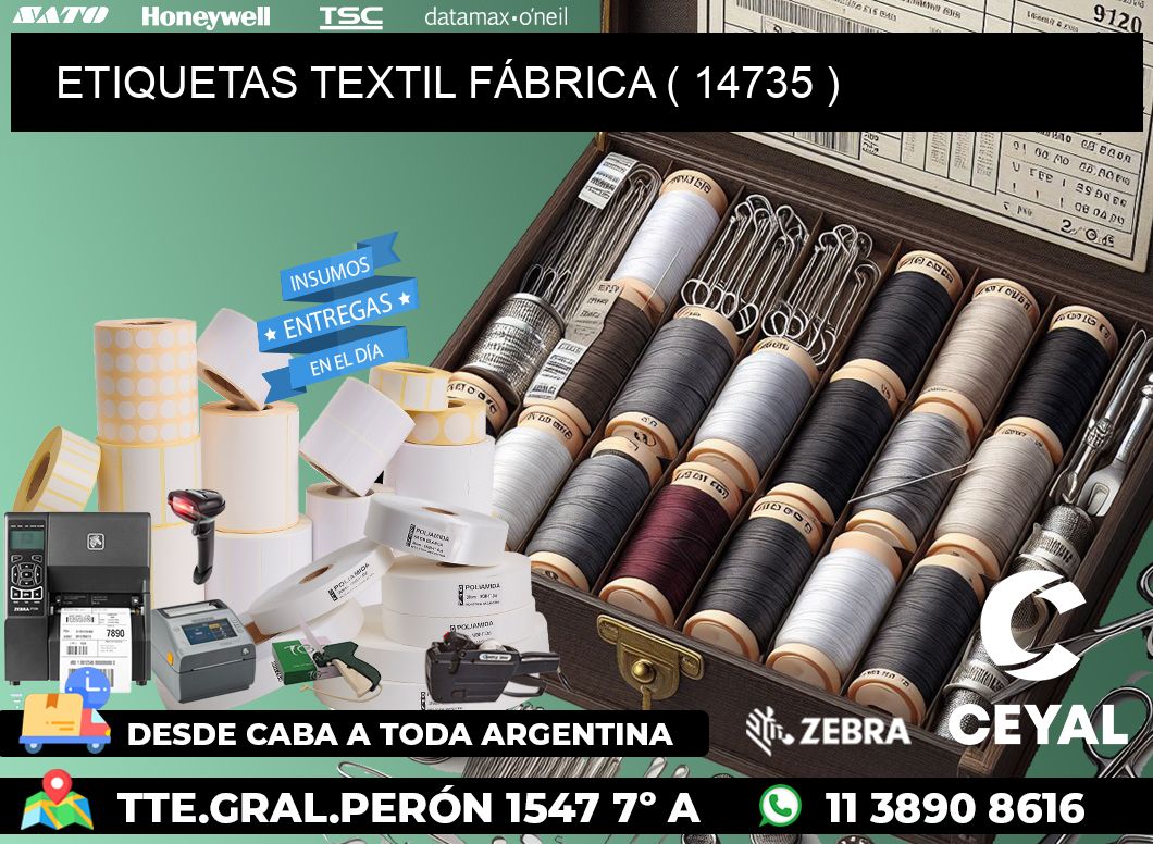 ETIQUETAS TEXTIL FÁBRICA ( 14735 )