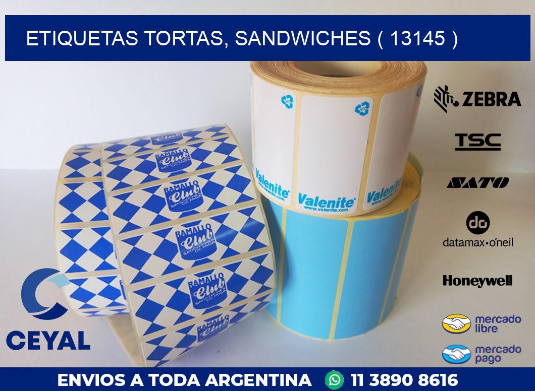 ETIQUETAS TORTAS, SANDWICHES ( 13145 )