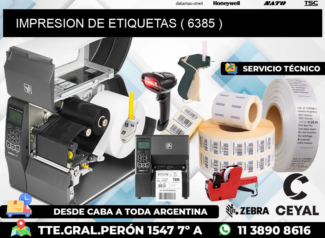 IMPRESION DE ETIQUETAS ( 6385 )