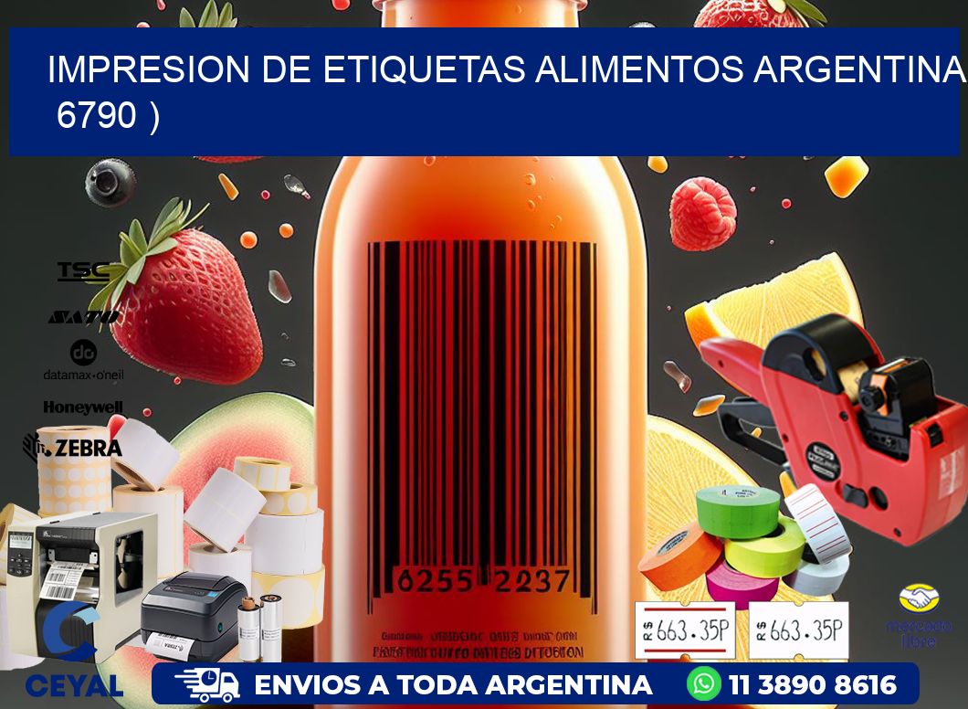 IMPRESION DE ETIQUETAS ALIMENTOS ARGENTINA   6790 )