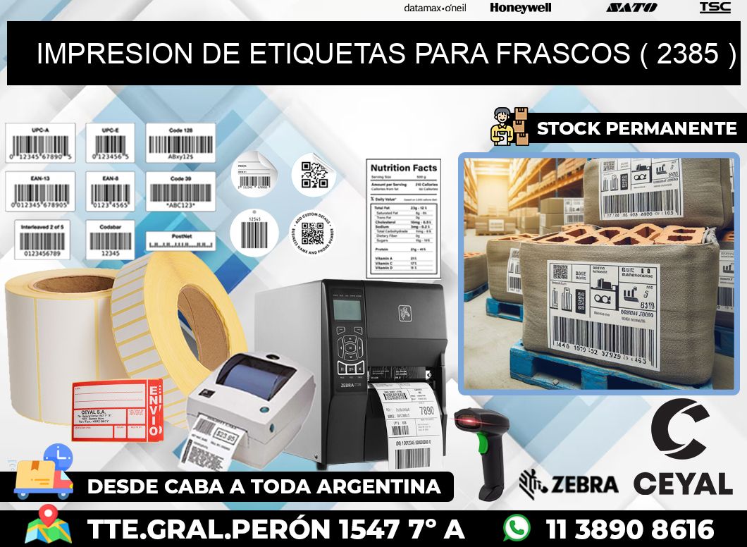 IMPRESION DE ETIQUETAS PARA FRASCOS ( 2385 )