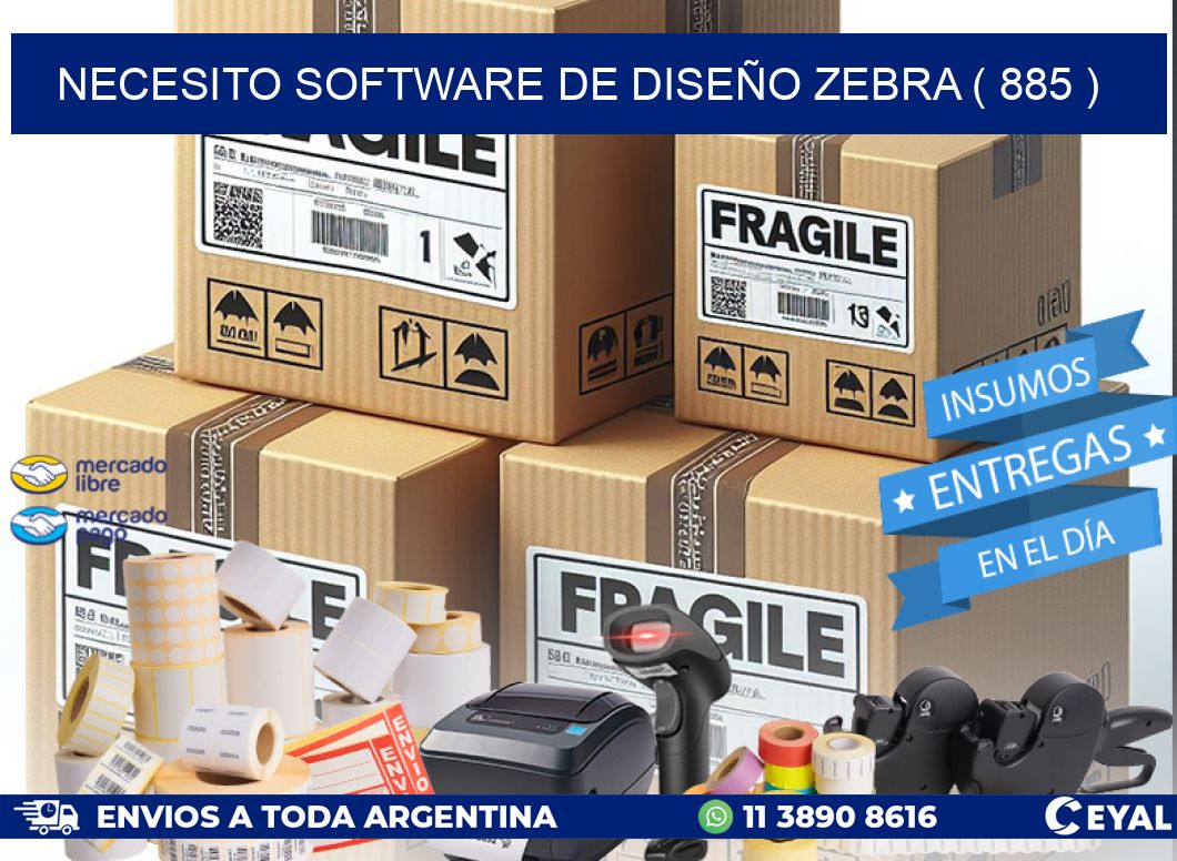 NECESITO SOFTWARE DE DISEÑO ZEBRA ( 885 )