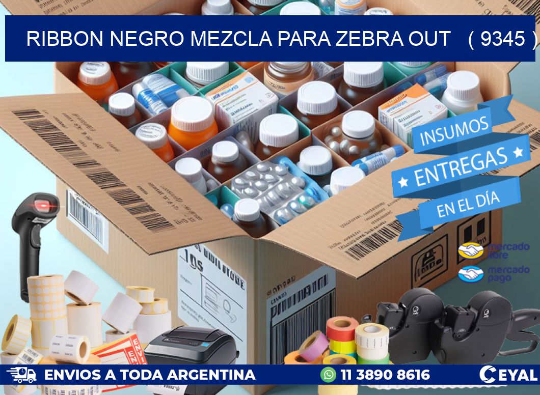 RIBBON NEGRO MEZCLA PARA ZEBRA OUT   ( 9345 )