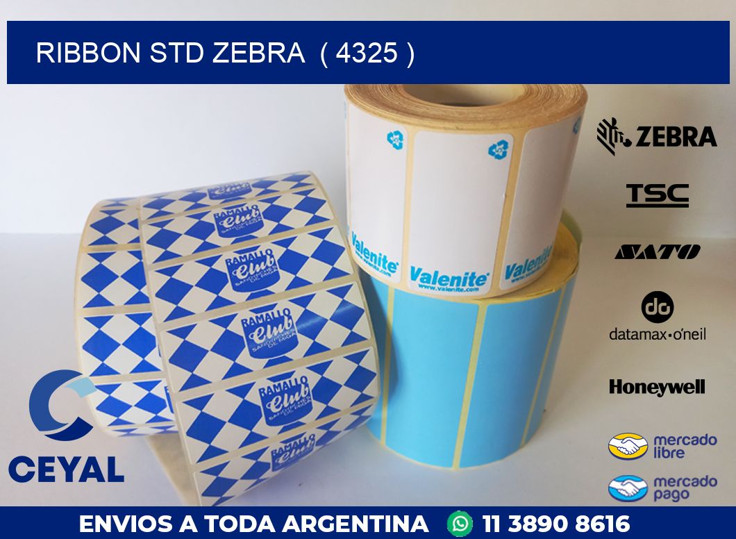 RIBBON STD ZEBRA  ( 4325 )