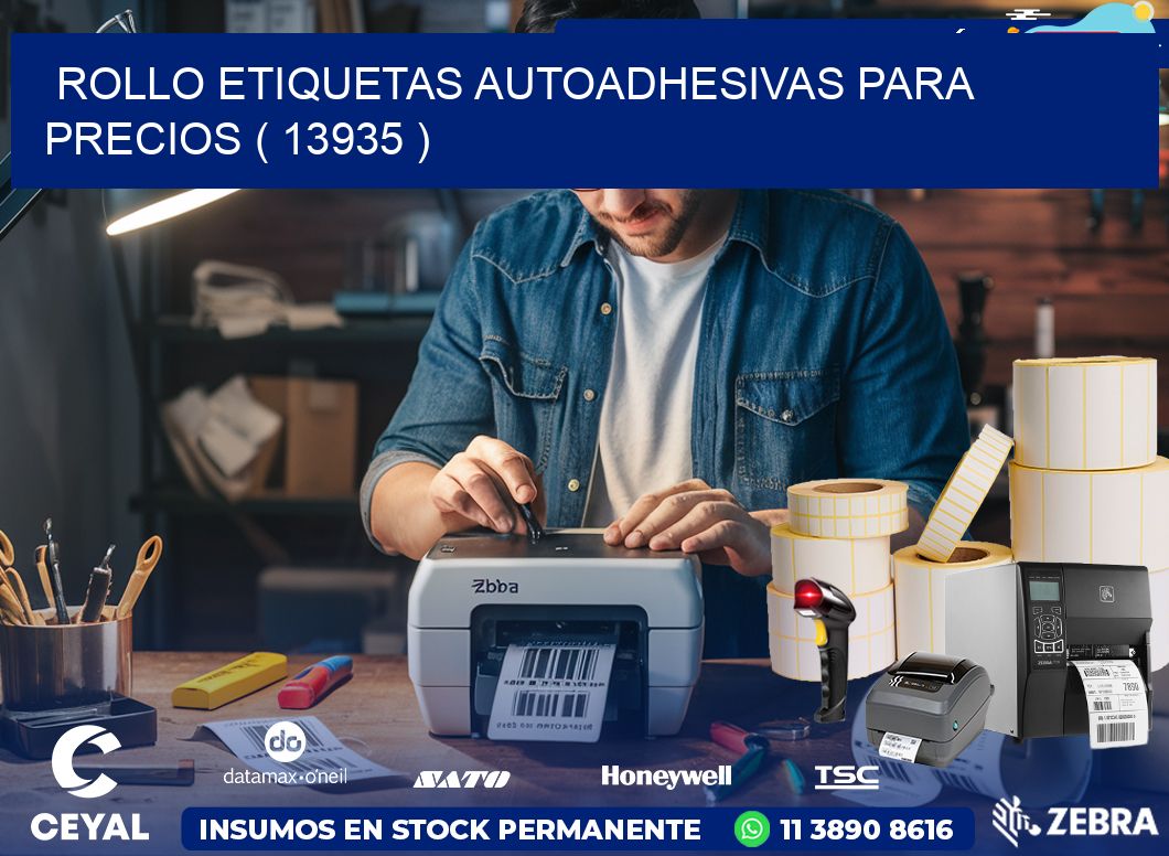 ROLLO ETIQUETAS AUTOADHESIVAS PARA PRECIOS ( 13935 )
