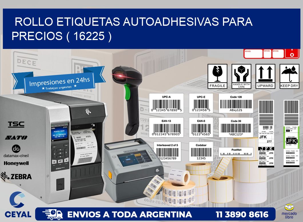 ROLLO ETIQUETAS AUTOADHESIVAS PARA PRECIOS ( 16225 )