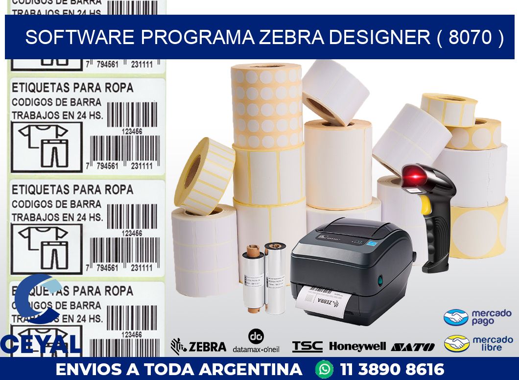 SOFTWARE PROGRAMA ZEBRA DESIGNER ( 8070 )