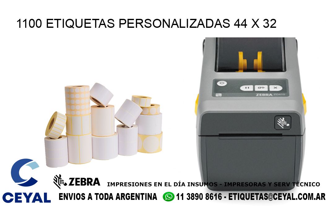 1100 ETIQUETAS PERSONALIZADAS 44 x 32