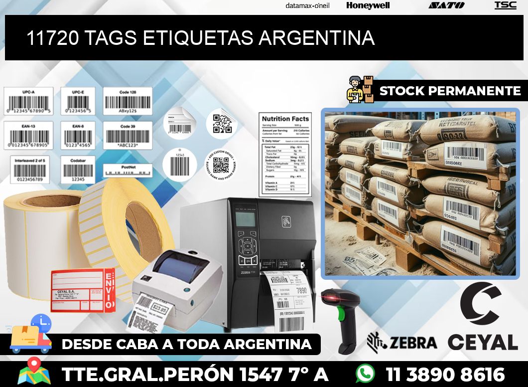 11720 TAGS ETIQUETAS ARGENTINA