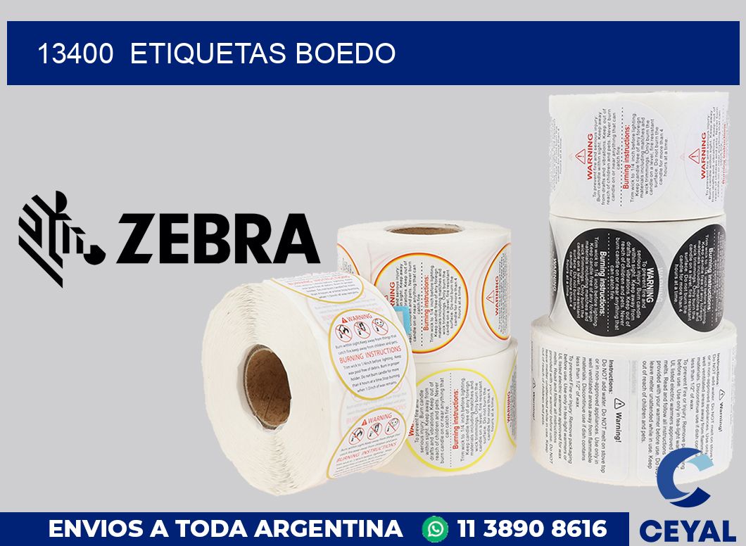 13400  ETIQUETAS BOEDO