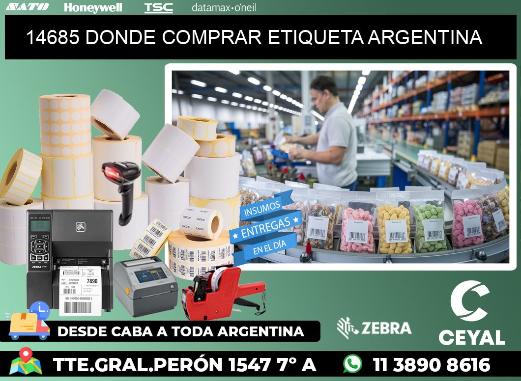14685 DONDE COMPRAR ETIQUETA ARGENTINA