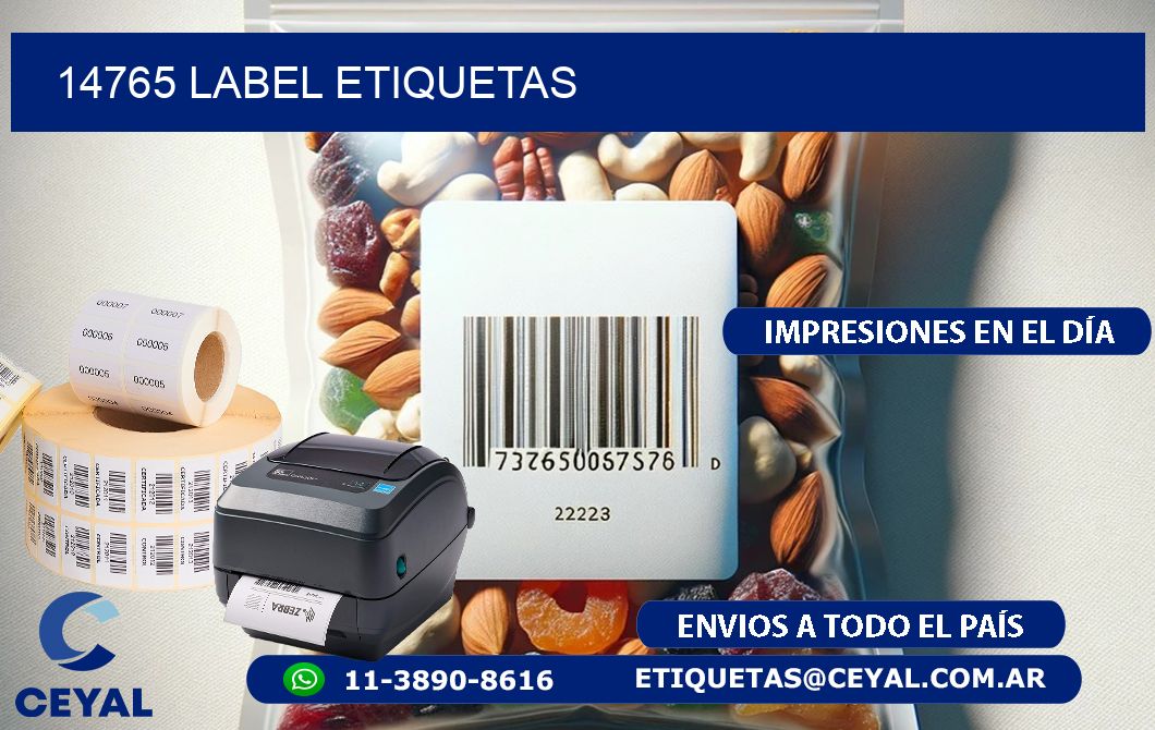 14765 LABEL ETIQUETAS