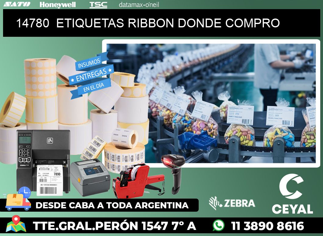 14780 ETIQUETAS RIBBON DONDE COMPRO